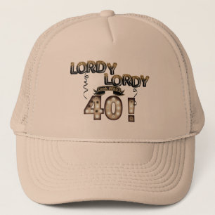 Casquette Lordy Lordy Look Who's 40 Birthday Balloons 
