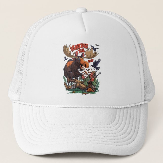 Casquette L'orignal et le chasseur de chasse (Devant)