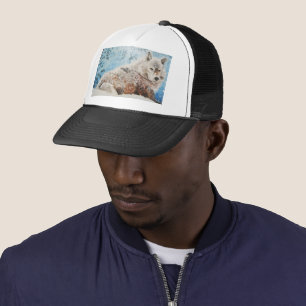 Casquette Loup dans la neige