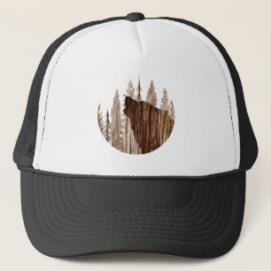 Casquette Loup-Howling En Bois Texturé