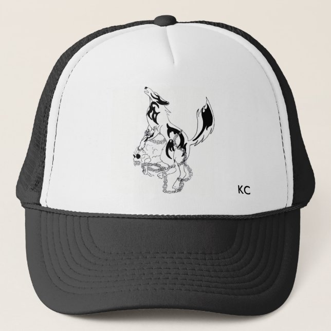 Casquette Loup kc (tissus de kirie) (Devant)