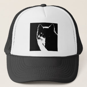 Casquette Loup noir et blanc