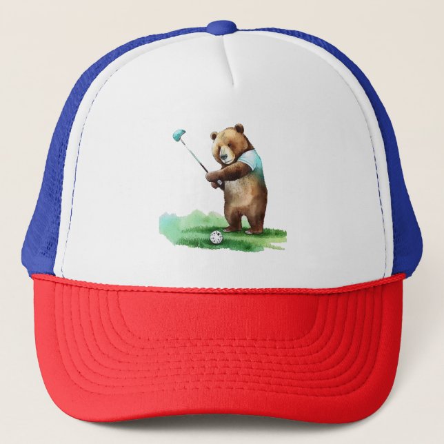 Casquette L'ours de golf : une journée sur le vert (Devant)