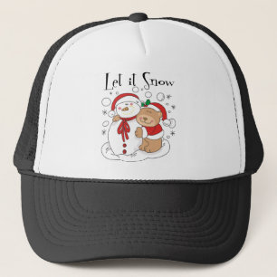 Casquette L'ours et le bonhomme de neige de Père Noël l'on