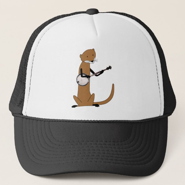 Casquette Loutre jouant le banjo (Devant)