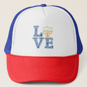 Casquette Love Hanoukka Jewish Holiday Menorah