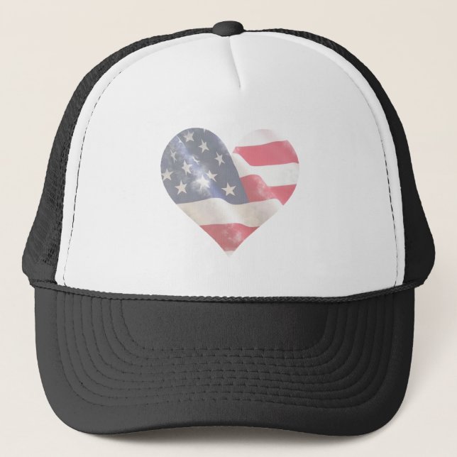 Casquette Love USA Rustic Americana Drapeau Stars Stripes (Devant)