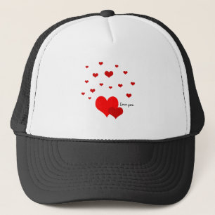 Casquette Love You & Red Hearts mode tendance / Valentine's