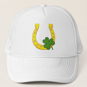 Casquette Lucky Golden Horseshoe avec Shamrock sur noir