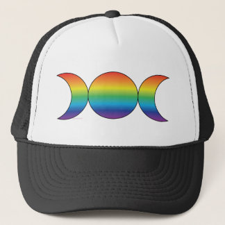 Casquette Lune triple d'arc-en-ciel