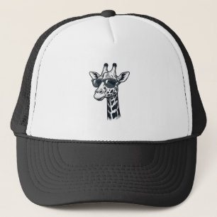 Casquette Lunettes de soleil de girafe cool T-Shirt à gravur
