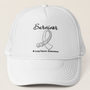 Casquette Lung Cancer Survivor Gemstone Ribbon
