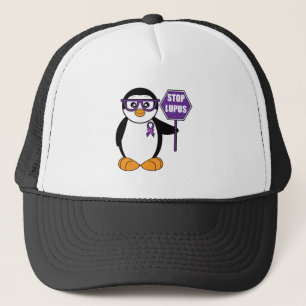 Casquette Lupus d'arrêt : Pingouin avec le signe
