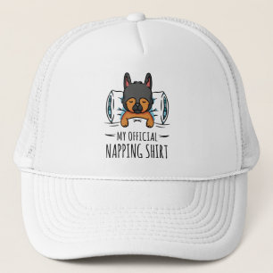 Casquette Ma chemise officielle de sieste avec chien endormi