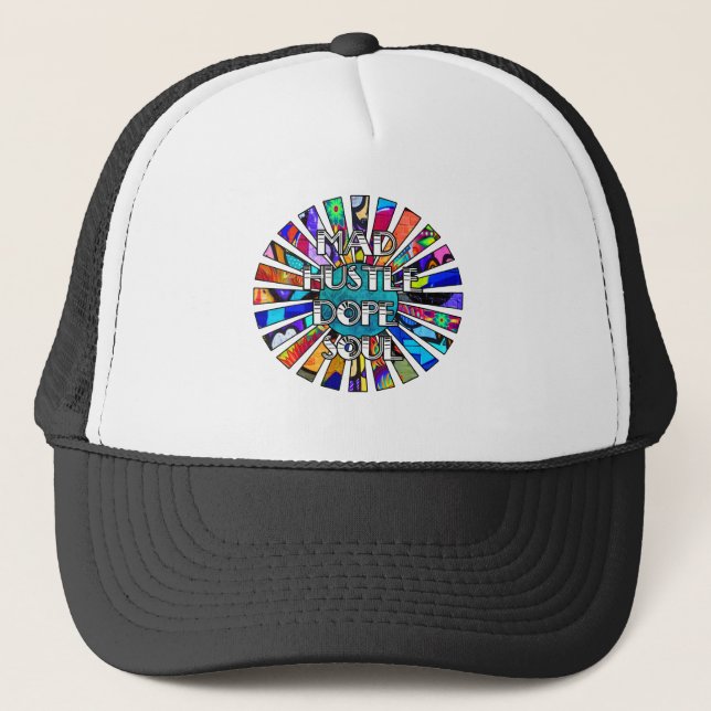 Casquette Mad Hustle Dope Soul Graffiti Design Sun Rays (Devant)