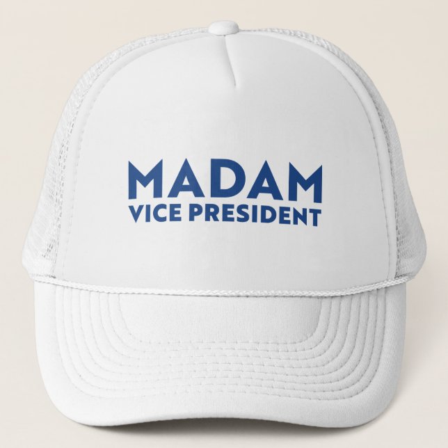 Casquette Madame la Vice-Présidente, typographie moderne ble (Devant)