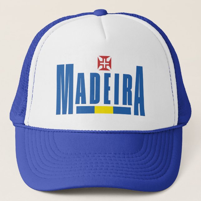 Casquette Madeira Texte et couleurs du drapeau (Devant)