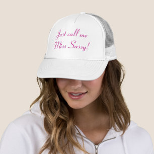 Casquette Mademoiselle Sassy Fougueuse Drôle Mignonne Fémini