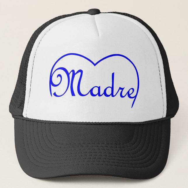 Casquette Madre Italien Mère coeur Bleu (Devant)