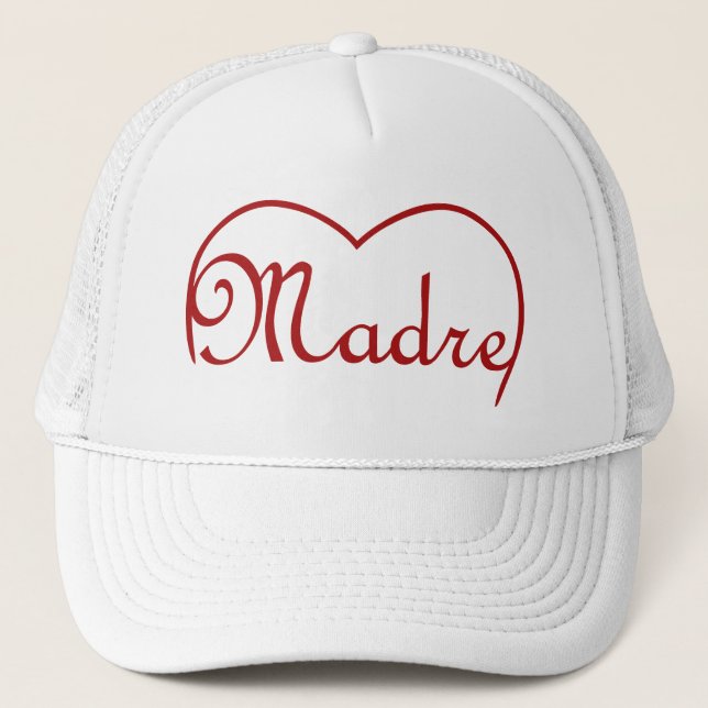 Casquette Madre Italien Mère coeur rouge (Devant)