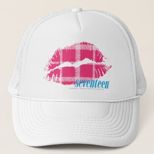 Casquette Magenta de plaid (Devant)