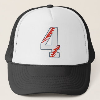 Casquette Maillot de Baseball Numéro 4