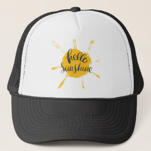 Casquette Main Jaune dessinée Sun Hello Sunshine Image