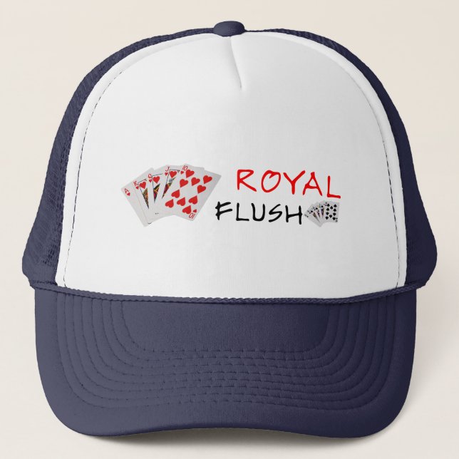 Casquette Mains de poker - Royal Flush (Devant)