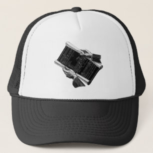 Casquette Mains w Architectural Blueprints, Vintage Business