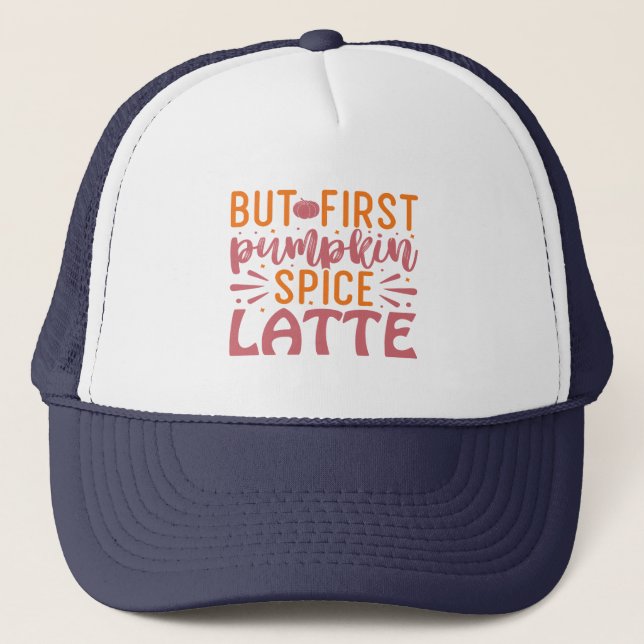 Casquette Mais Premier Citrouille épice Latte automne Bliss  (Devant)