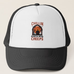 Casquette Maison hantée d'Halloween Chillin Creeps Lune Oran