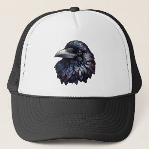 Casquette Majestic Raven Portrait - corbeau, oiseau, faune