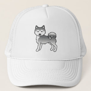 Casquette Malamute Esquimau Argenté Chien de Dessin Animé Mi