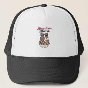 Casquette Mama Américaine Ours Patriote Patchwork Vector Des