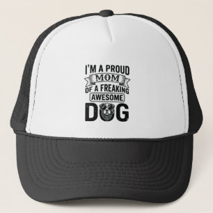 Casquette Maman de chien fière dessin vectoriel de gravure v