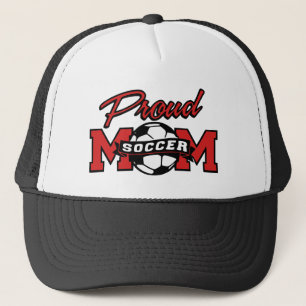 Casquette Maman de football rouge et noire
