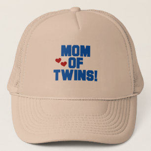 Casquette Maman de maillots et cadeaux Twins-Blue Text