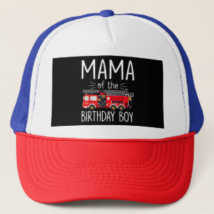 Casquette Maman du garçon d'anniversaire Camion d'incendie p
