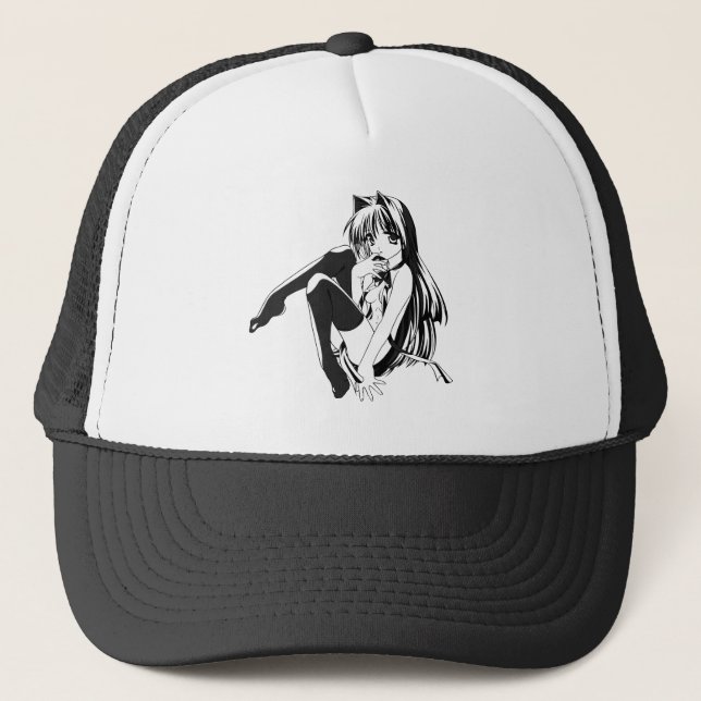Casquette Manga, Neko Catgirl Furry Kawaii Loli (Devant)
