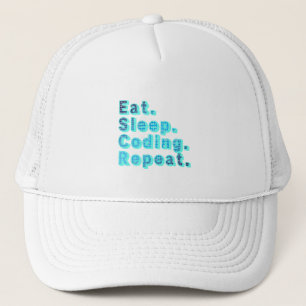 Casquette Manger Dormir Codage Répéter - Humour Tech Drôle