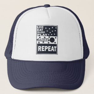 Casquette manger dormir jouer au basket-ball