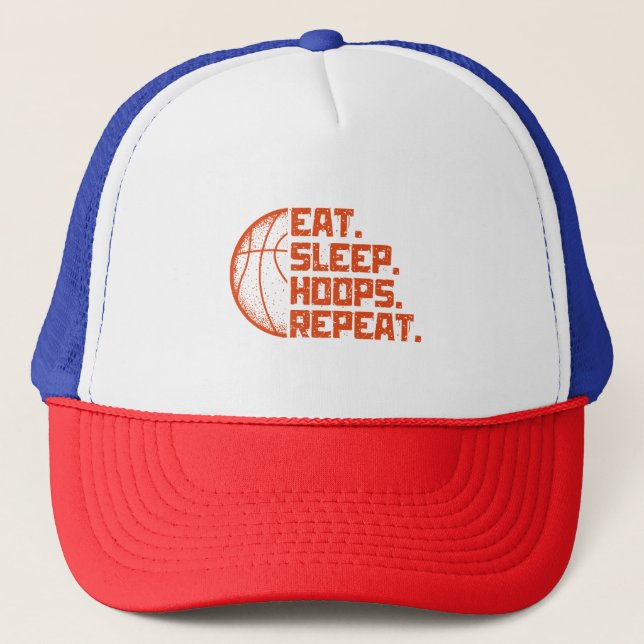 Casquette Mangez des cerceaux de sommeil Répéter les citatio (Devant)