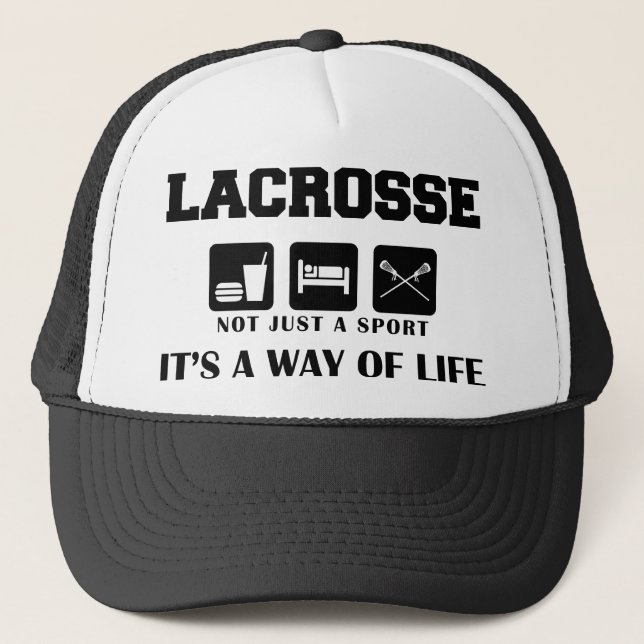 Casquette Mangez la lacrosse de jeu de sommeil (Devant)
