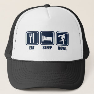 Casquette Mangez la répétition de bowling de sommeil