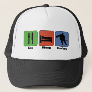 Casquette Mangez l'hockey de sommeil