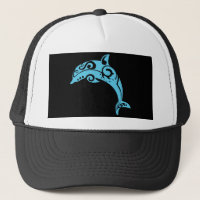 Maori Dolphin Tribal Tattoo Blue - Idée cadeau