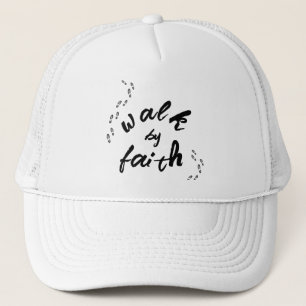 Casquette Marcher par la foi Blanc masculin