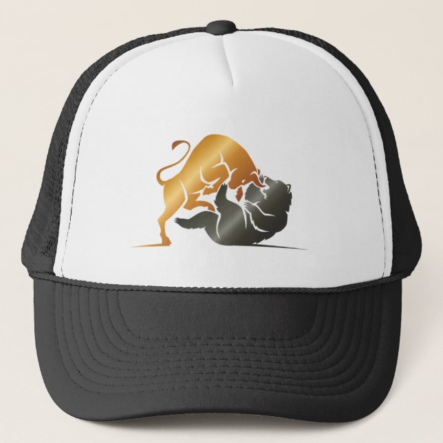 Casquette Marchés Stocks Bull et Ours sur mesure (Devant)