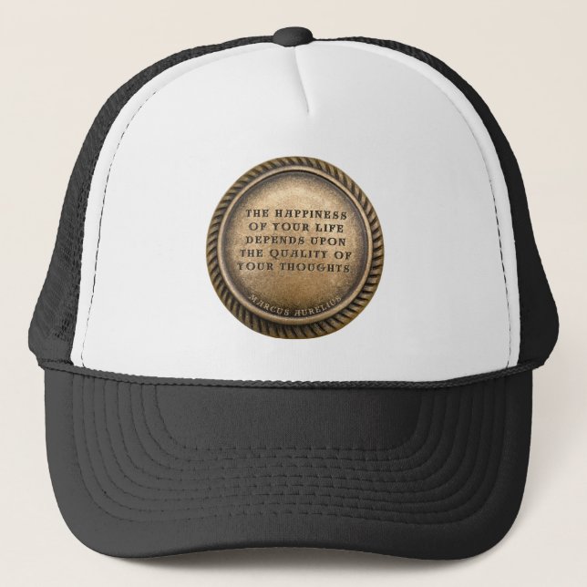 Casquette Marcus Aurelius Cite Le Bonheur De Votre Vie (Devant)