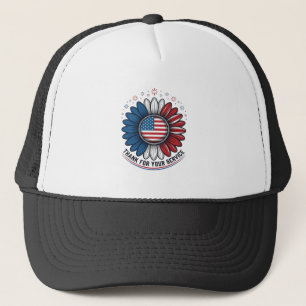 Casquette Marguerite Patriotique Merci Pour Votre Chemise De
